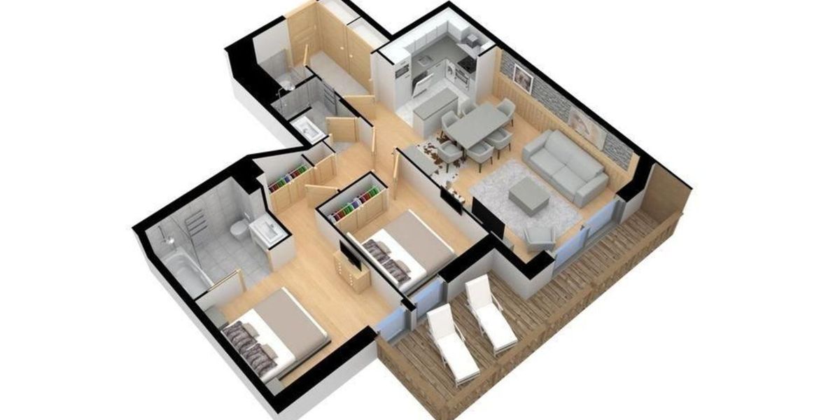 Apartamento en la nueva residencia en Courchevel Village