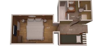 Apartamento de dos dormitorios en alquiler en Courchevel