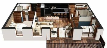 Un apartamento de tres habitaciones en Courchevel 1550 