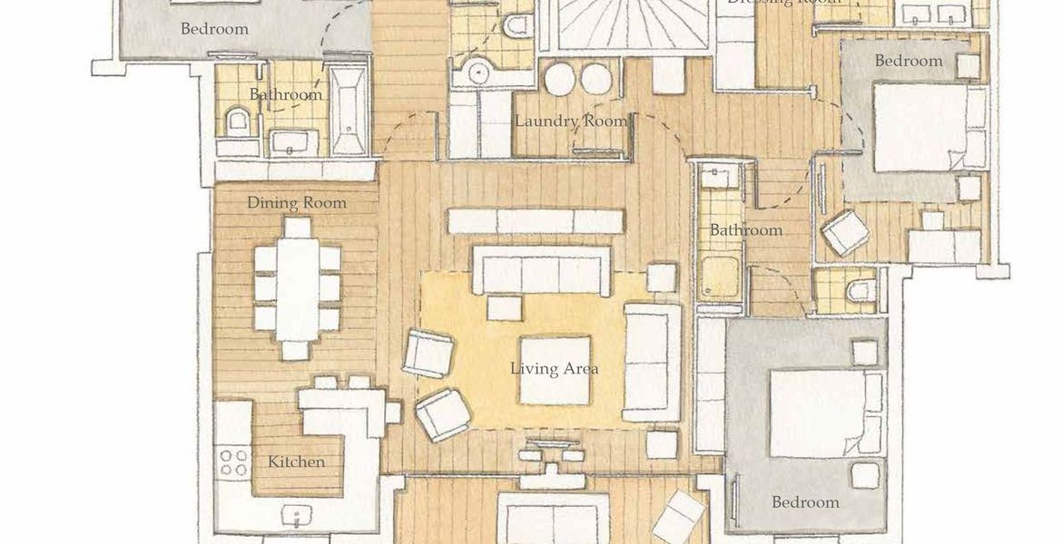 Apartamento de tres dormitorios en Courchevel 1850