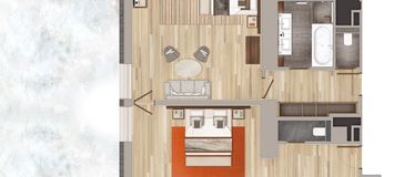 Suite, 58 m²/624 pieds carrés, vue montagne, king ou twin