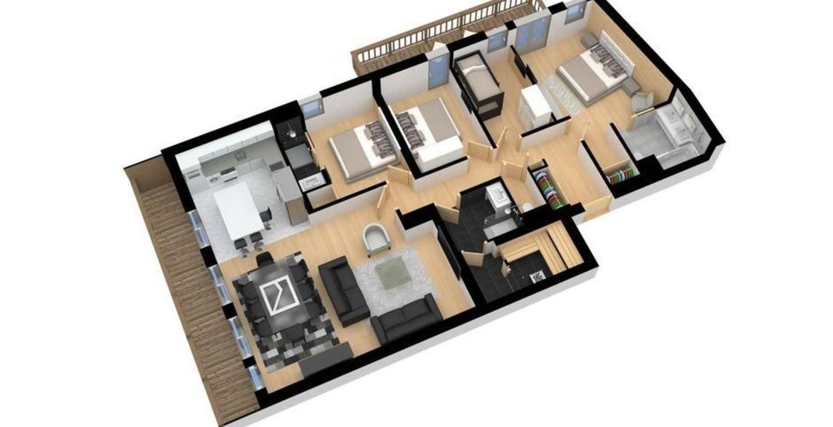 Apartamento en el pueblo de Courchevel