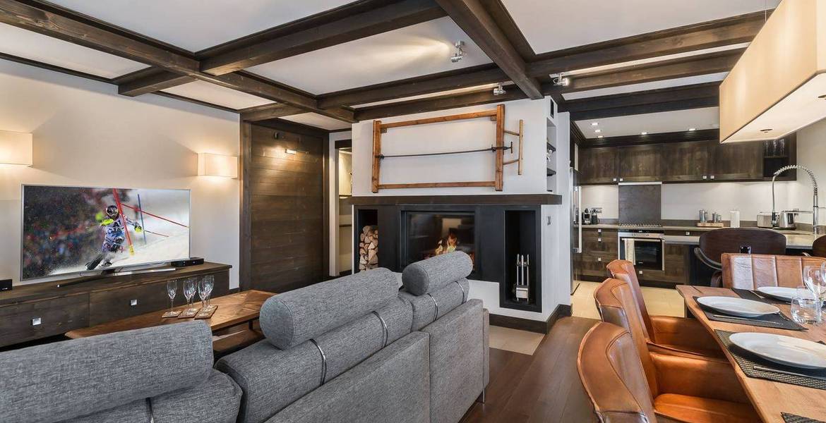 Situado en Courchevel Moriond, 120 m² para 8 personas