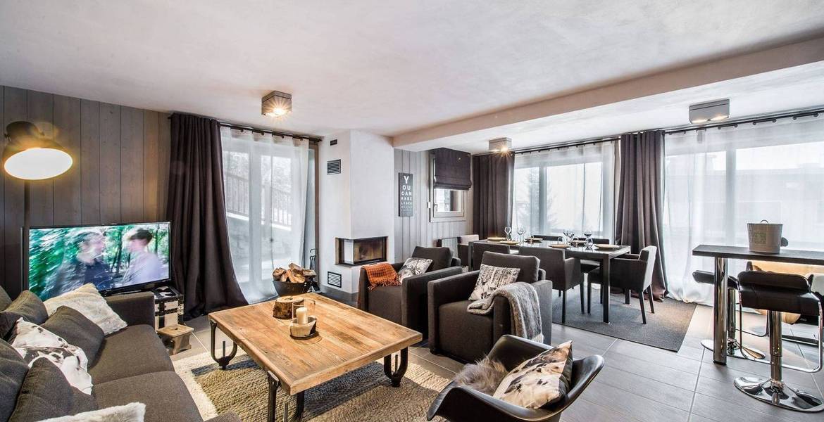 Este hermoso apartamento de 3 habitaciones en Courchevel