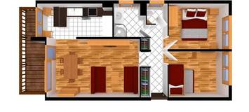 Apartment, in Courchevel 1650 Moriond -56 m²- 3 Bedrooms