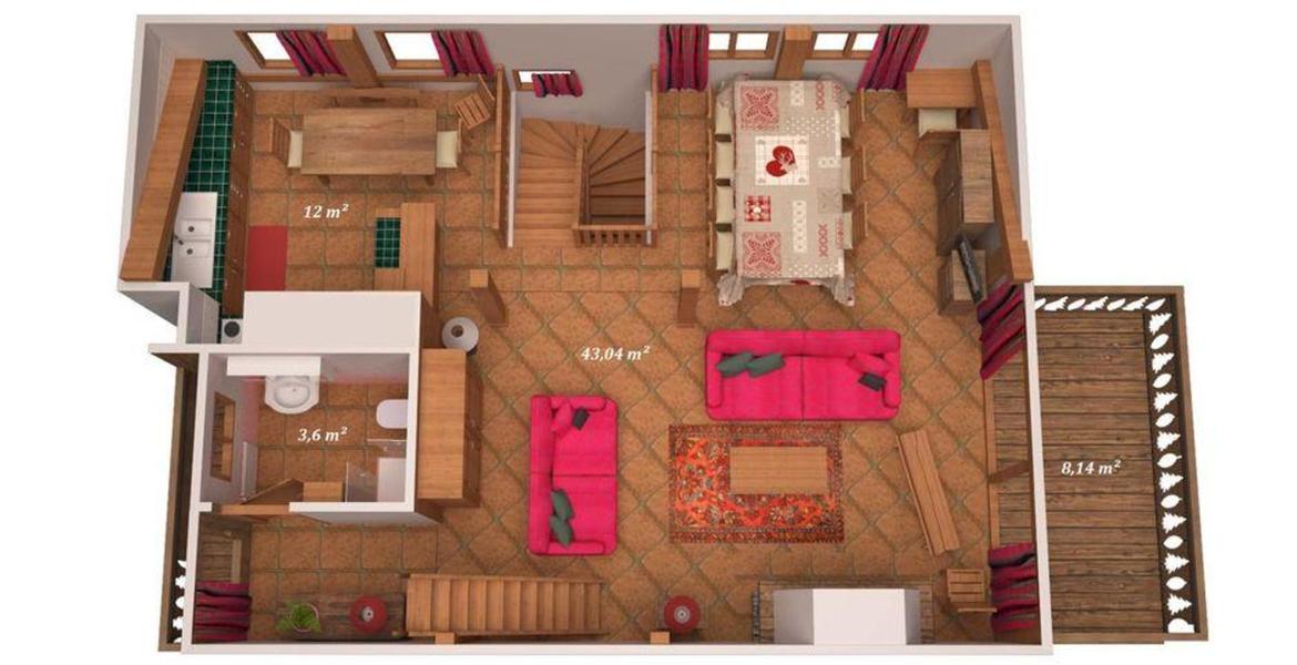 Spacious apartment for rent in Courchevel 1650 Moriond 102m²