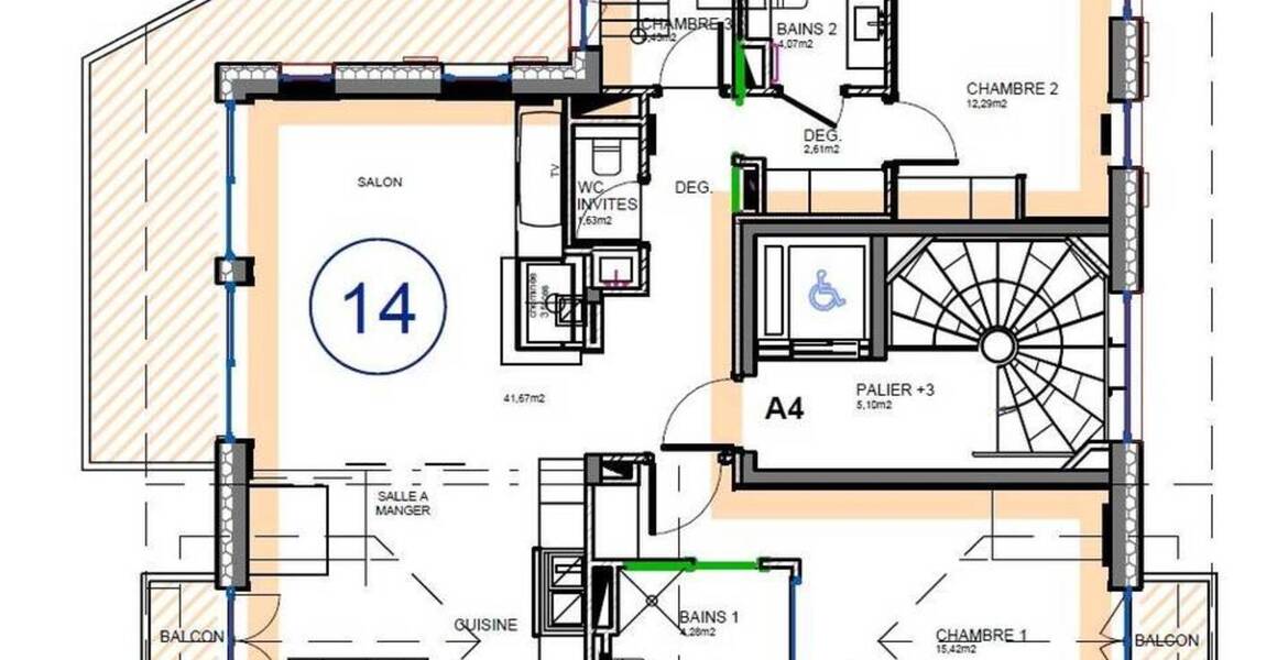 Apreciarás este 110sq.m. apartamento en alquiler en Méribel