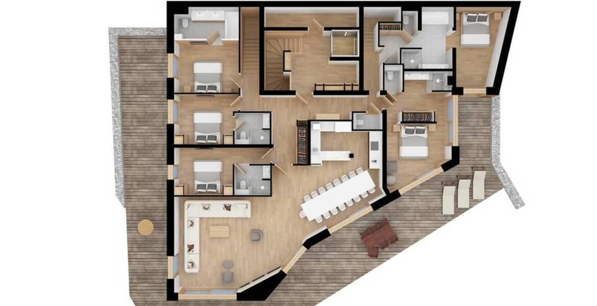 Appartement à Méribel Village de 270 m² SHON avec 6 chambres