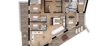 Piso en Méribel Village de 270 m² útiles con 6 habitaciones.