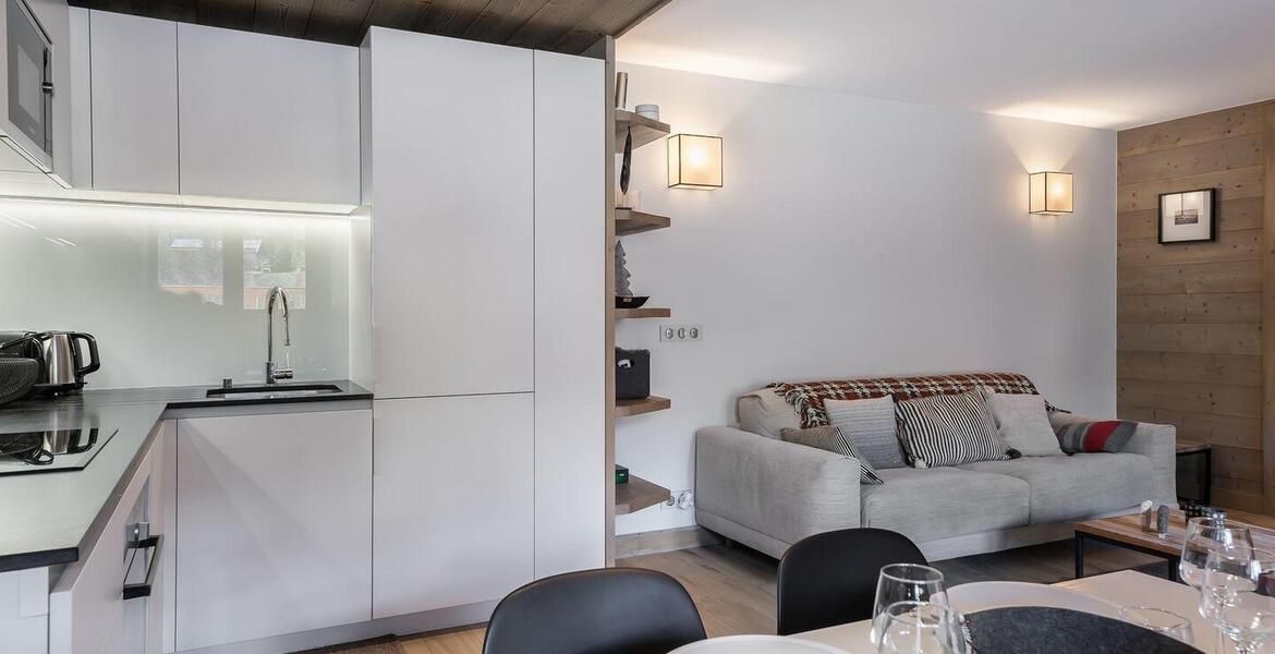 This apartment will delight families in Méribel for rental. 
