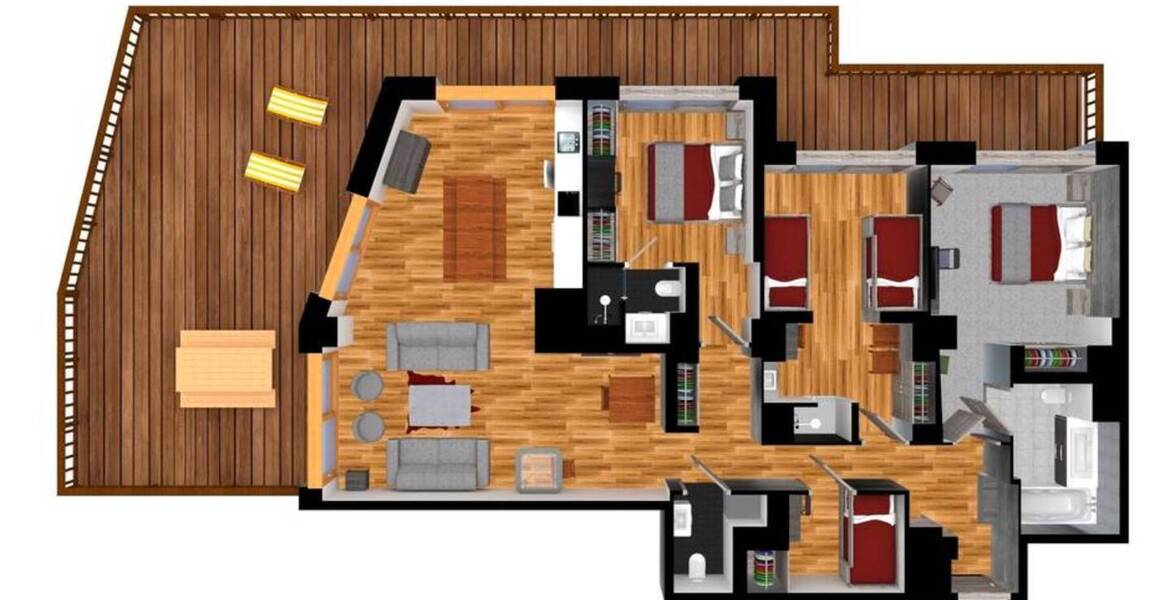 En renta apartamento ideal para unas vacaciones en Méribel