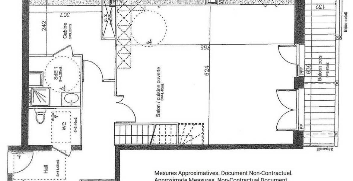 Este apartamento dúplex ofrece una superficie de 106 m2