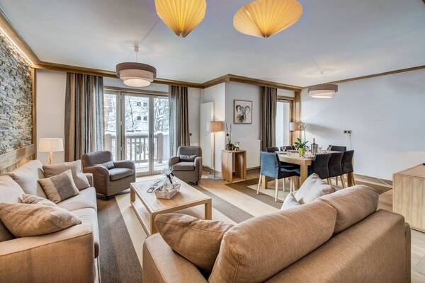 This contemporary apartment for rental in Courchevel 1550