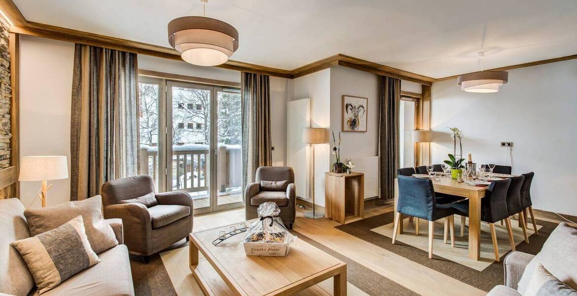 Cet appartement contemporain neuf à louer à Courchevel 1550 