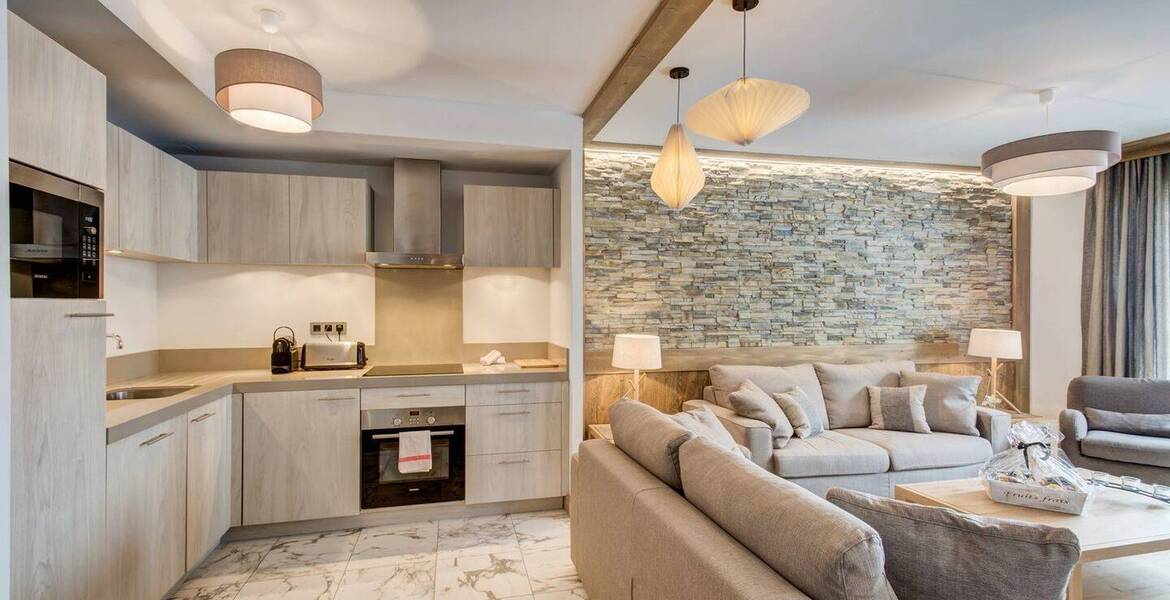 This contemporary apartment for rental in Courchevel 1550