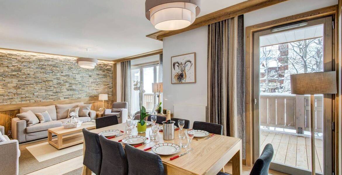 This contemporary apartment for rental in Courchevel 1550