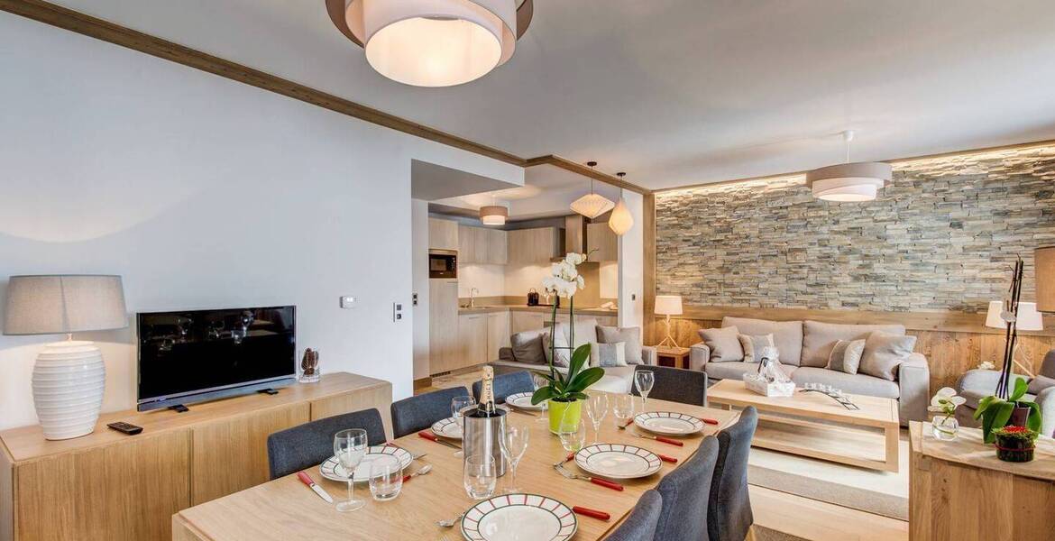 Cet appartement contemporain neuf à louer à Courchevel 1550 