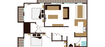 La madera da ambiente a este apartamento en alquiler 