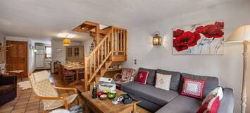 This chalet for rental accommodates 6 adults and 2 children 