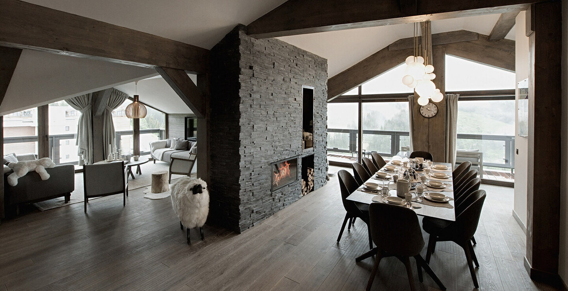 Penthouse flat in the residence in Courchevel 1650 
