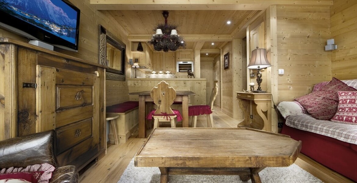 A chalet atmosphere in this apartment for rental 