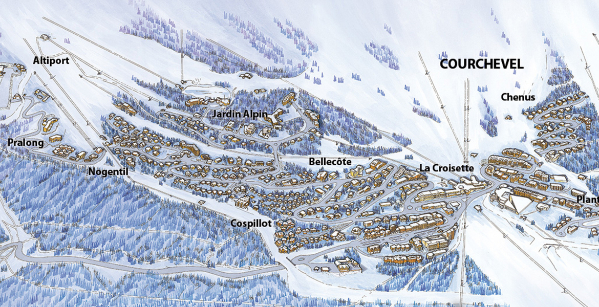 Flat for rental located in Pralong, Courchevel 1850