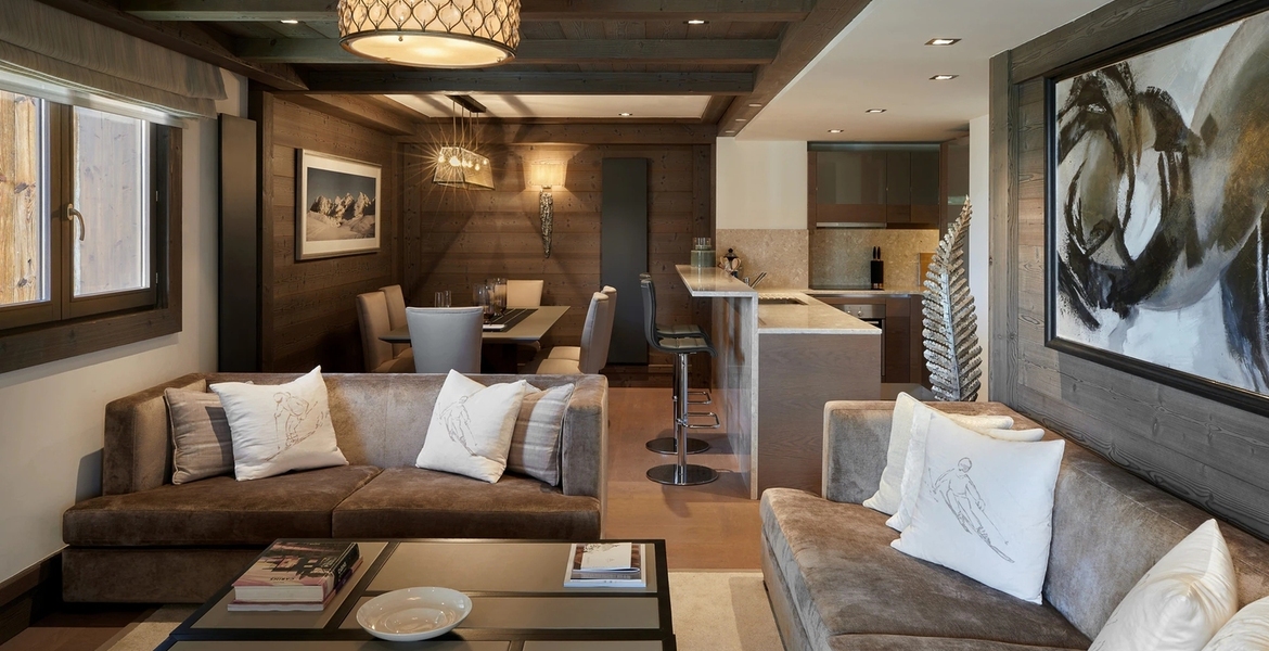 Apartamentos de estilo montañés en alquiler en Courchevel