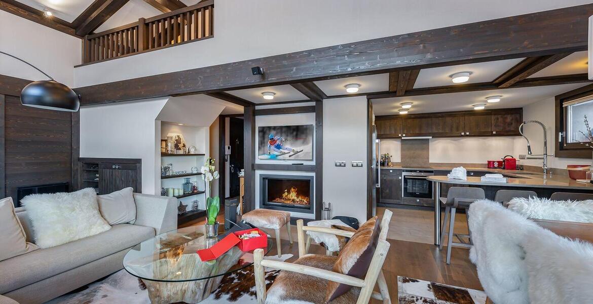 Ce magnifique duplex à louer est idéalement à Courchevel1650