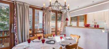 Apartment for rental is located in the Plantret Courchevel 