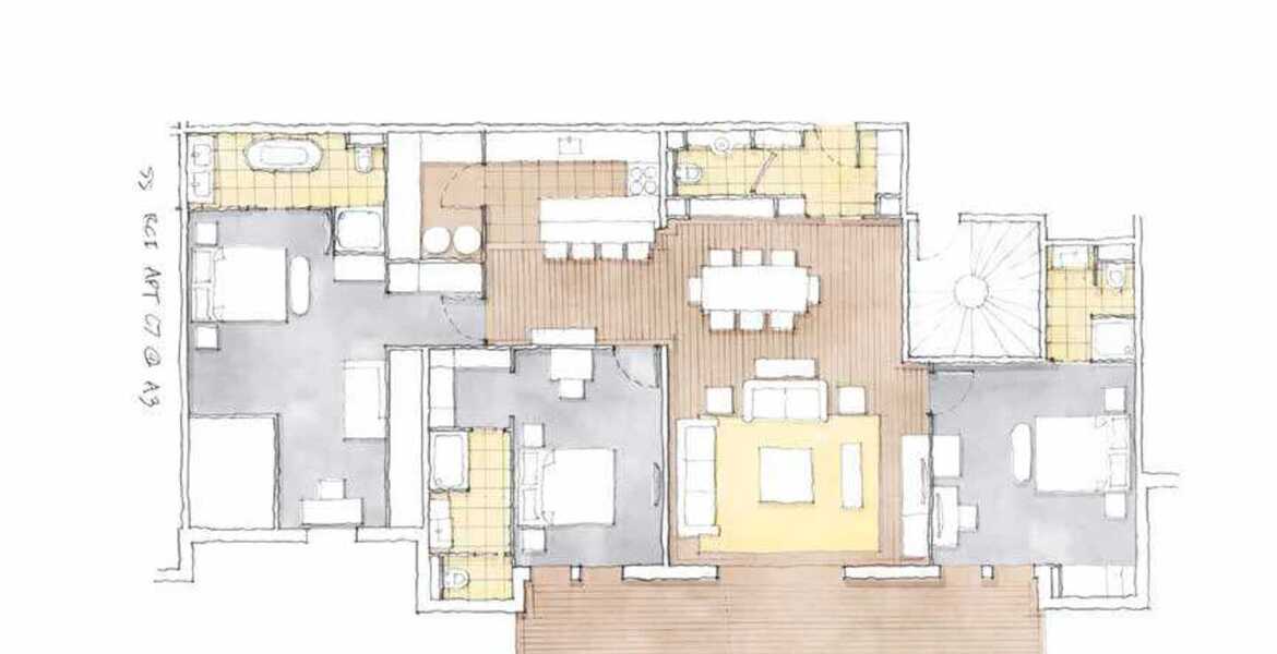 Un appartement spacieux et cosy avec des intérieurs 