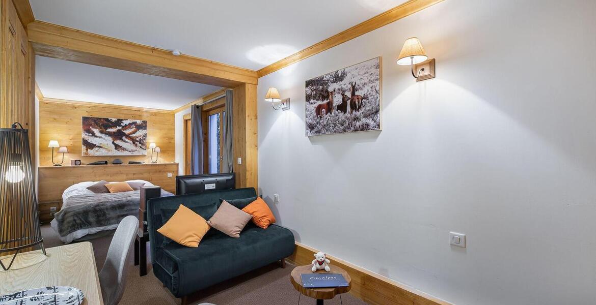 Duplex apartment studio for rental in Chenus, Courchevel