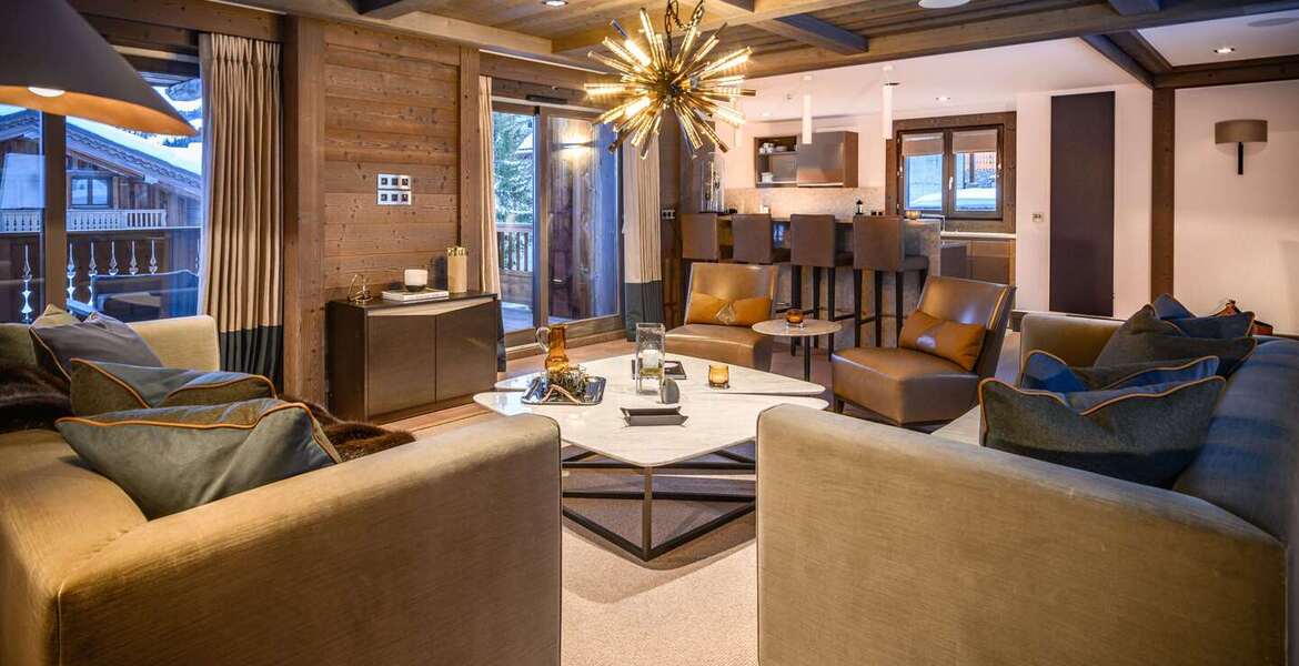 Contemporary alpine apartment in Courchevel 1850 for rental 