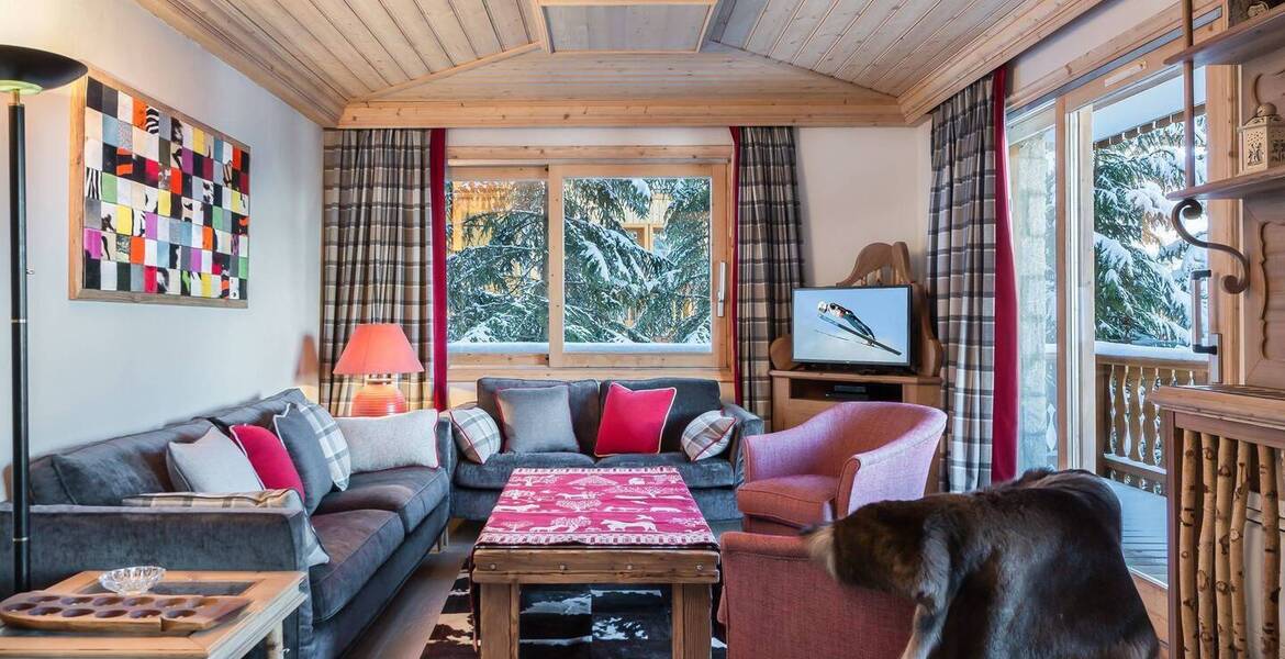 Cet appartement est orienté Sud-Ouest et propose skis 