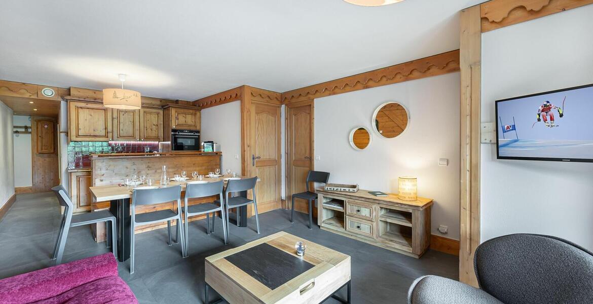 Ce bel appartement de 53 m² à louer à Méribel Village 