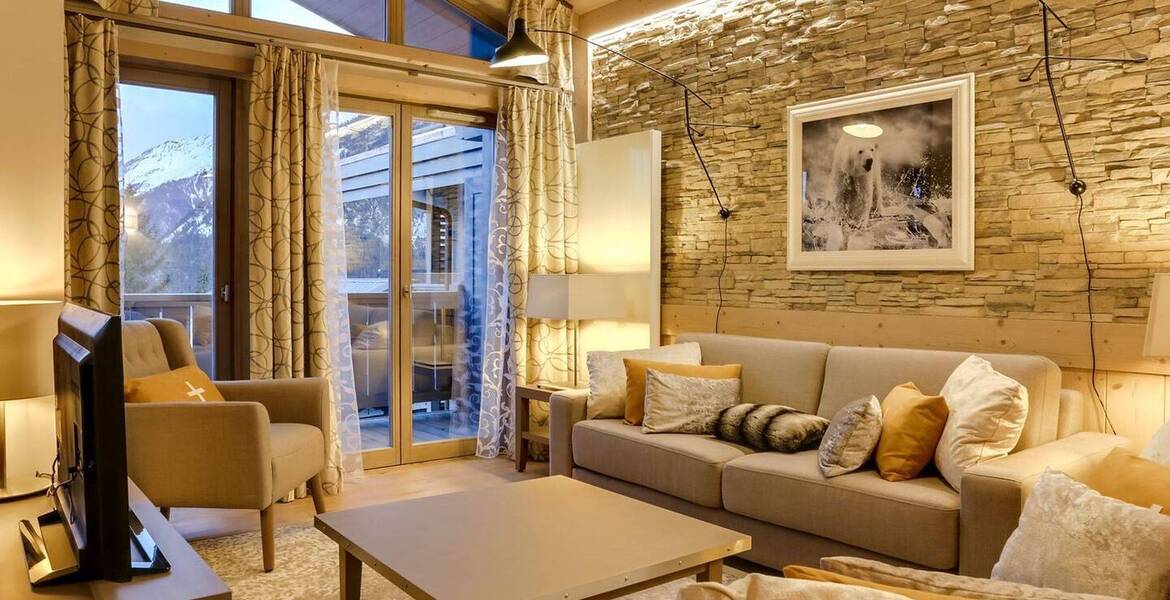 The apartment of the new upscale residence in Courchevel