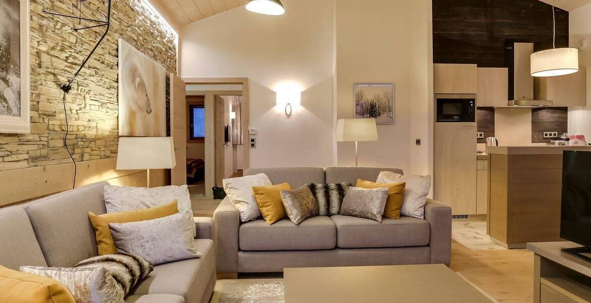 The apartment of the new upscale residence in Courchevel