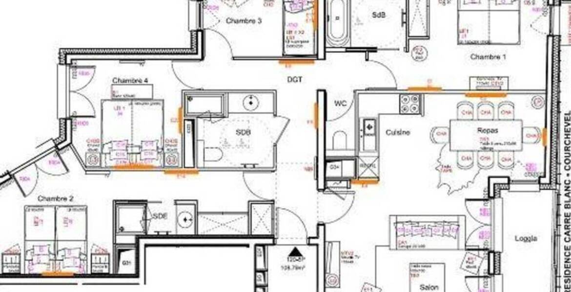 Appartement à louer à Courchevel 1550 Village avec 107 m²