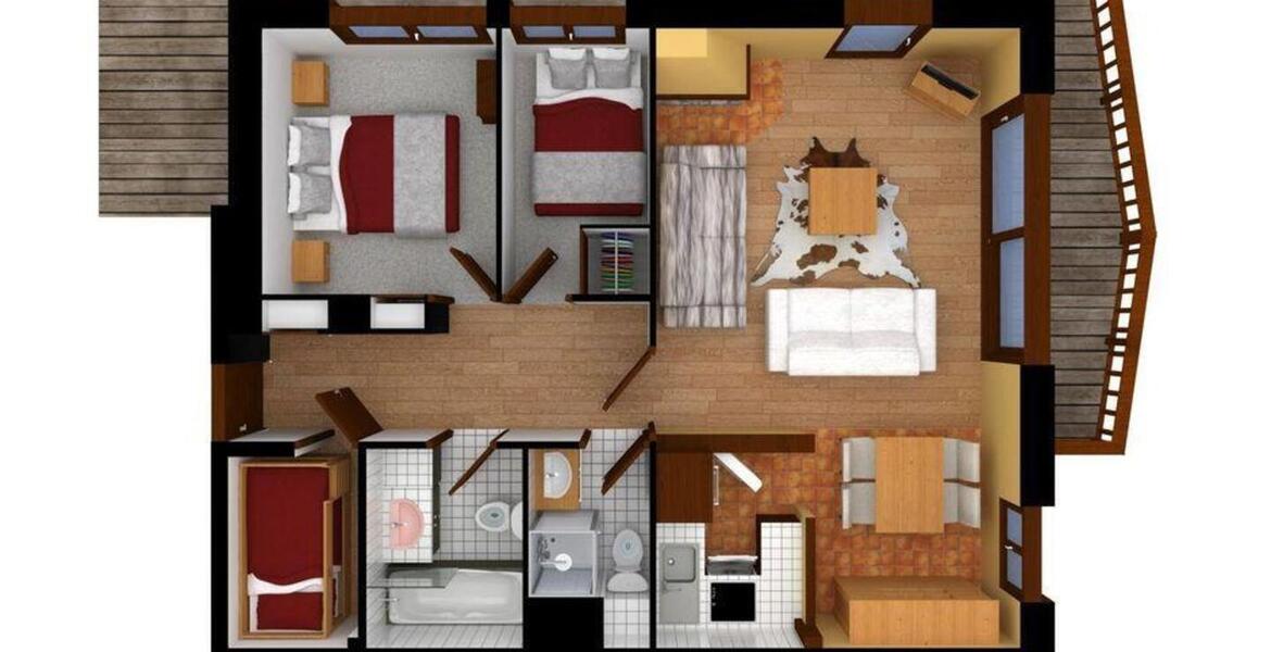 Ce bel appartement pas cher offre 65 m²