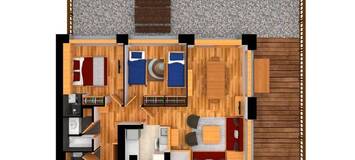 Un apartamento de lujo compuesto por dos dormitorios