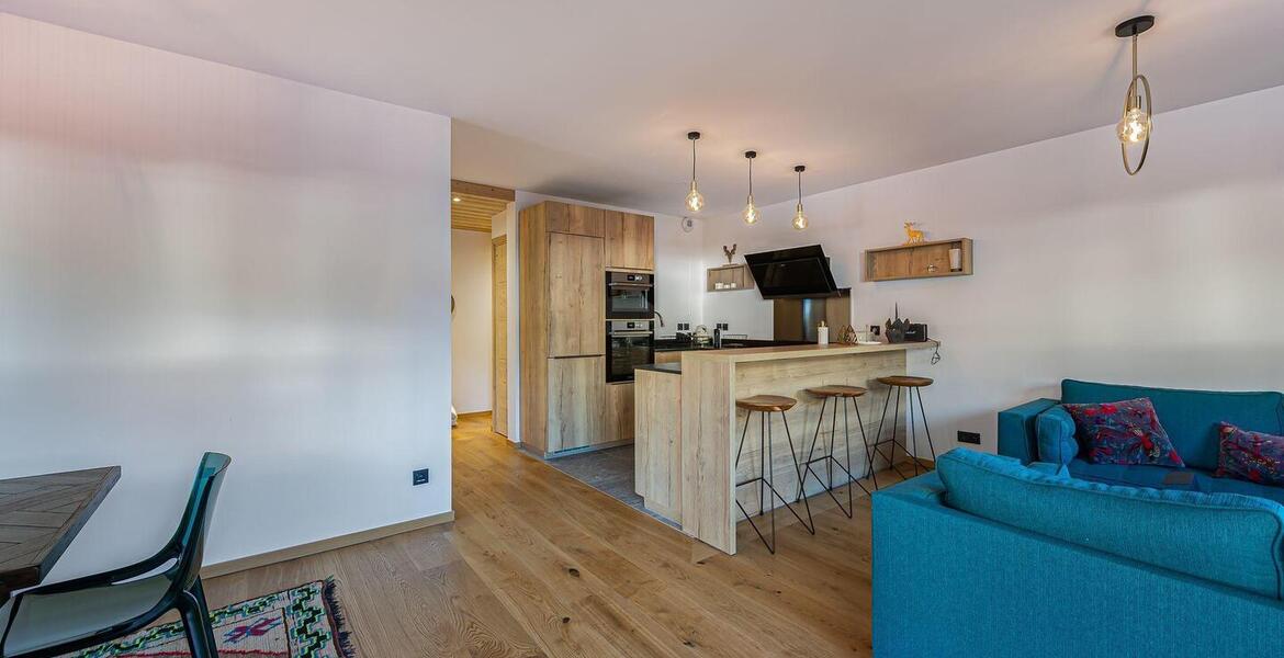 This apartment for rental has two rooms in Courchevel 1650