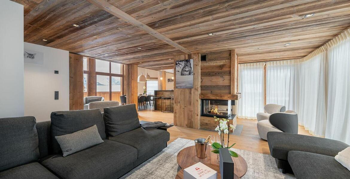 Este chalet es uno de los cuatro chalets en Courchevel 1550