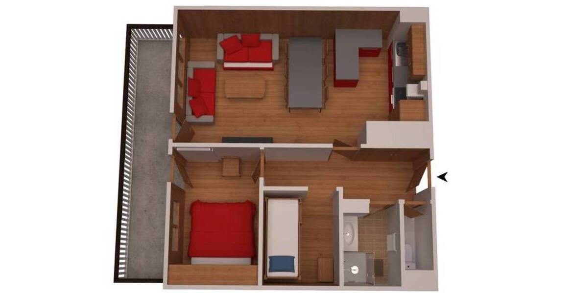 Se alquila apartamento en Courchevel Moriond 1650 con 47 m2 