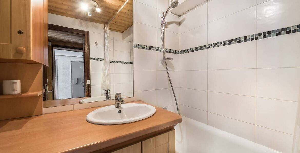 The flat is a large two bedroom flat located in Courchevel 