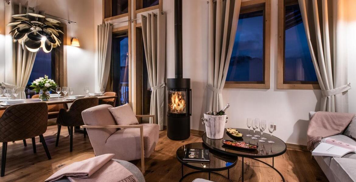 A chalet for rental is located in a Residence in La Tania