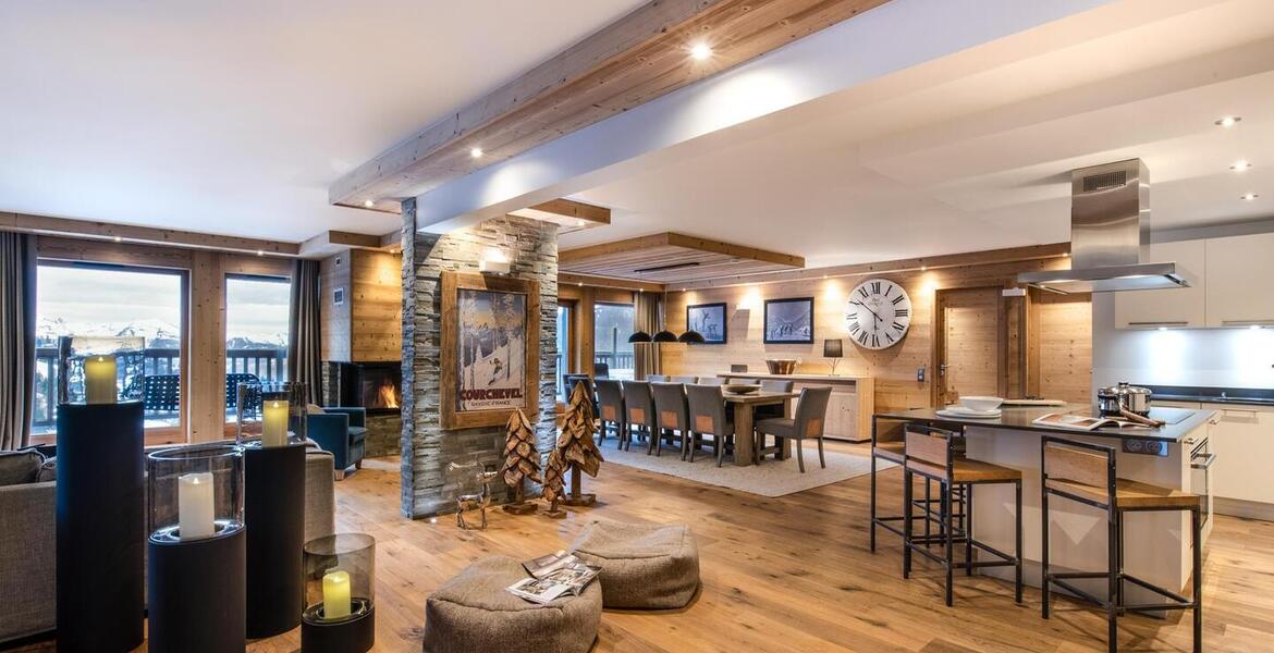 This apartment in Courchevel 1650 on the 3rd floor