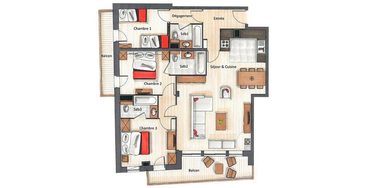 Reantal apartment in Courchevel 1650 Keystone Lodge