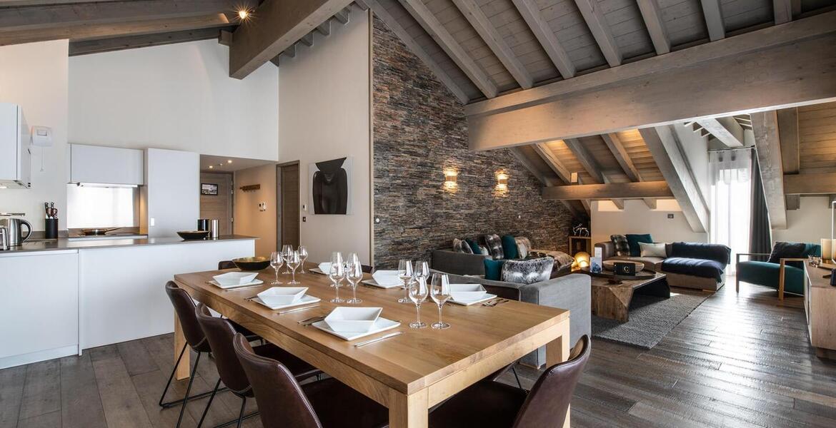 This magnificent penthouse has 3 bedrooms Courchevel
