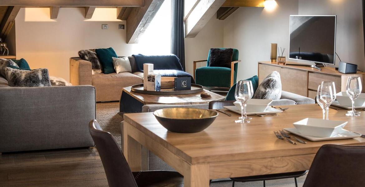 This magnificent penthouse has 3 bedrooms Courchevel