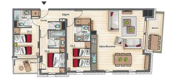 Rental apartment in Courchevel 1650 - 113m2