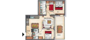 Apartment for rent in Courchevel 1650 Moriond 